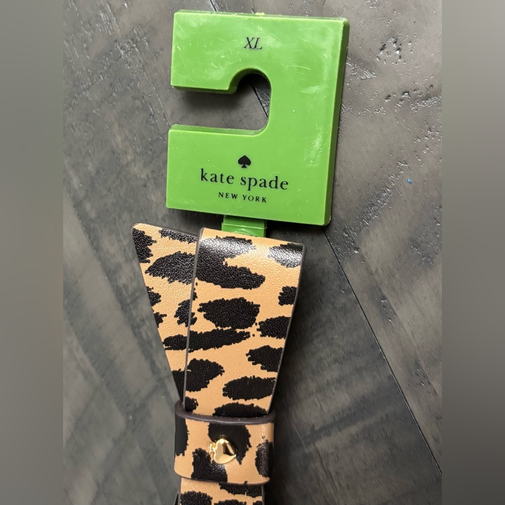 Kate Spade Leopard Print Bow Belt - Picture 2 of 4